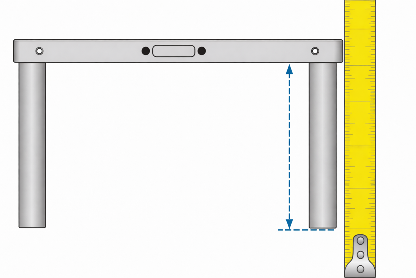Measure hole depth