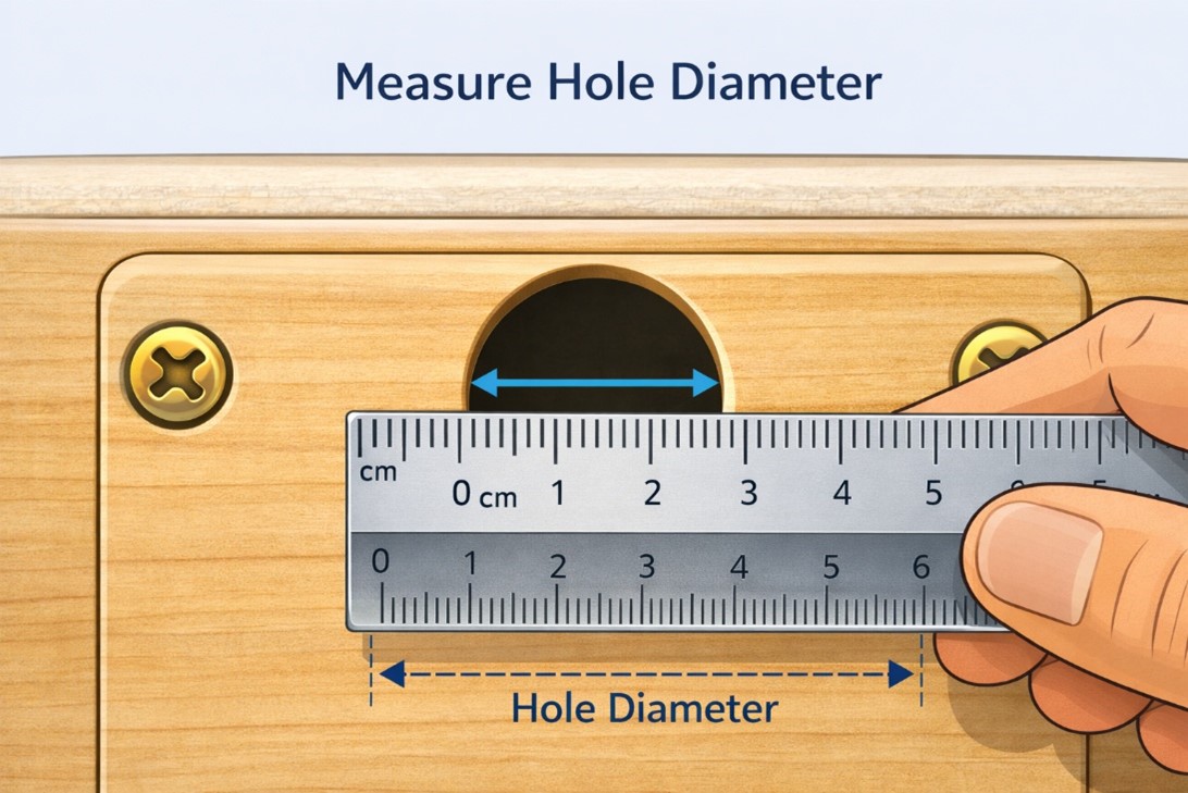Measure hole diameter