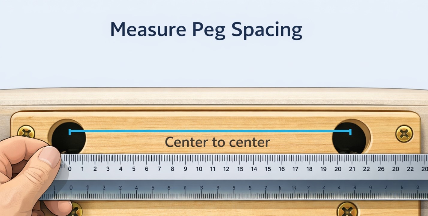 Measure table holes center to center